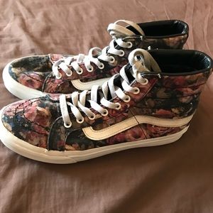 Moody Floral Sk8 Hi Vans